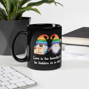 Pride Gnomes Black Glossy Mug