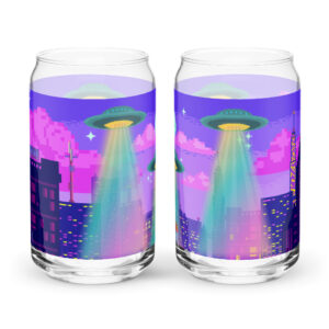 Alien invasion Can-shaped glass