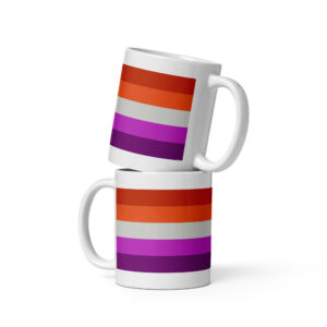 Lesbian Pride White glossy mug