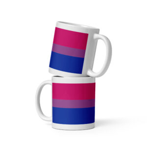 Bi Pride White glossy mug